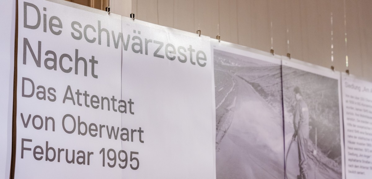 : Ausstellung „Man will uns ans Leben“ Bomben gegen Minderheiten 1993–1996. Foto: Kollektiv Fischka / Kramar © Volkskundemuseum Wien