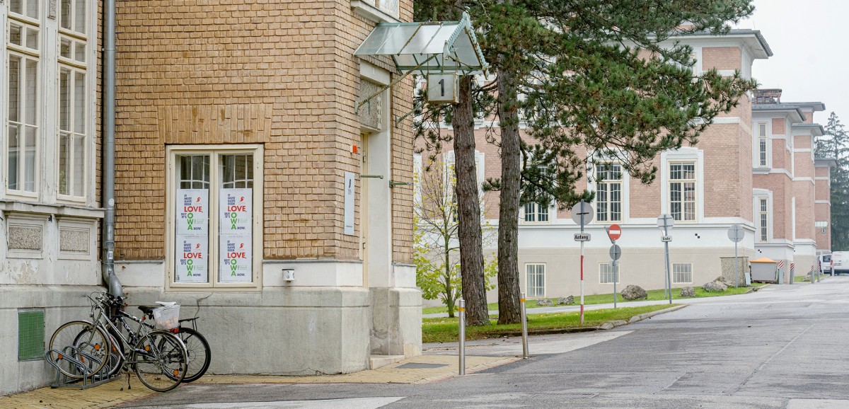 : Unser Ausweichquartier während der Sanierung: der Pavillon 1 am Otto Wagner Areal. Foto: Kollektiv Fischka / Kramar