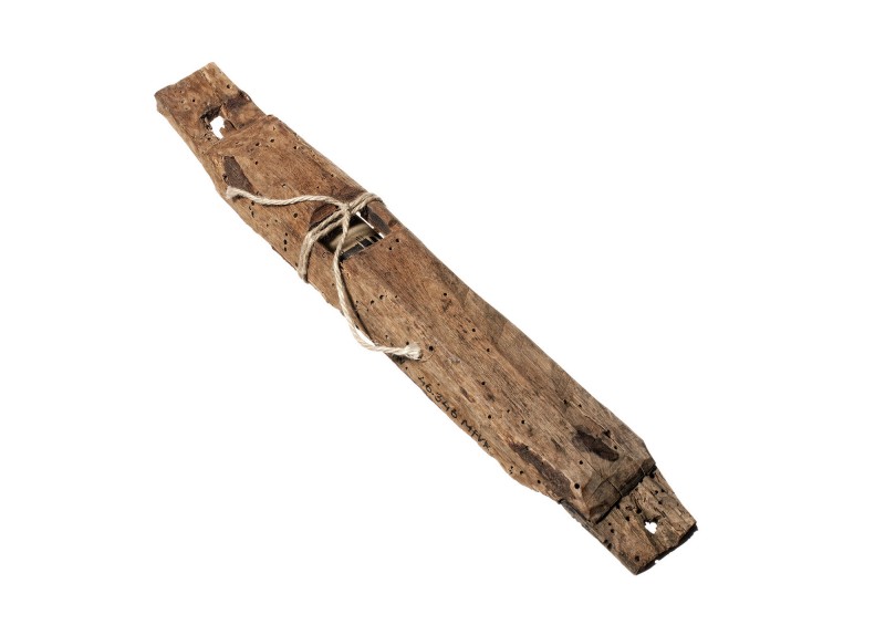 : Mesusa | Nyžnia Apša (ukr.) / Alsóapsa (ung.), Ukraine; 1. Hälfte 20. Jh.; Holz, Papier | Foto: Paul Prader (c) Österreichisches Museum für Volkskunde, Wien