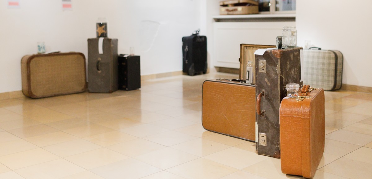 : Ausstellungsansicht "Recycle bin" – Maryam Kouhestani. Foto: Kollektiv Fischka / Stefanie Freynschlag © Volkskundemuseum Wien