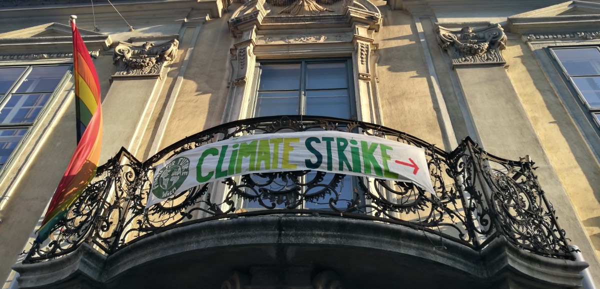 : #museumsforfuture: Das Volkskundemuseum Wien im Climate Strike. Foto: Gesine Stern © Volkskundemuseum Wien