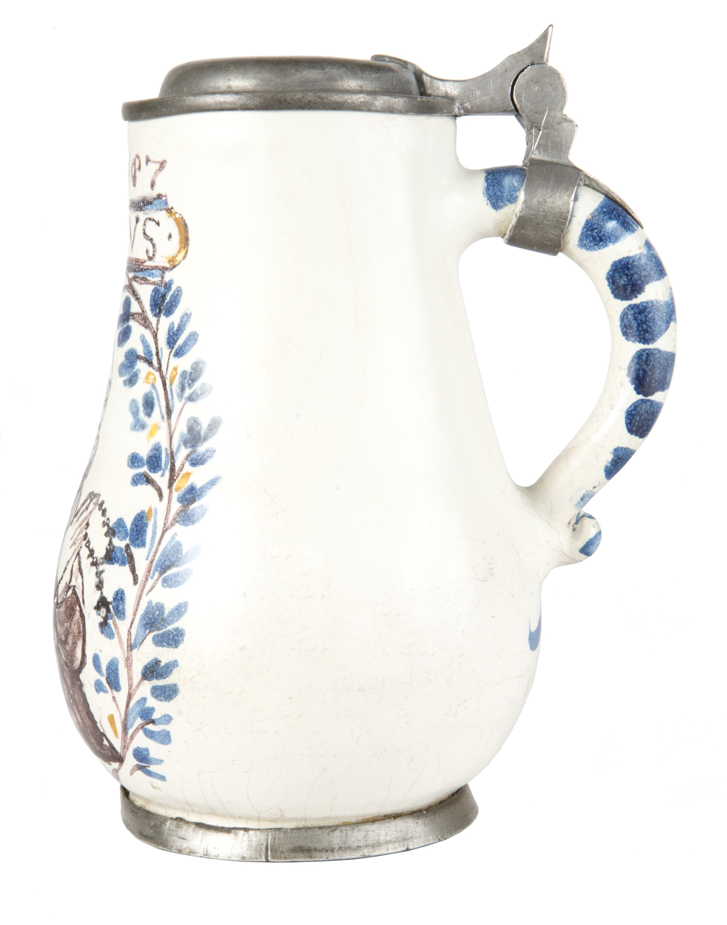 Krug mit Zinndeckel - Bild 2