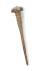 Spindel mit Wirtel, Haken und Hanfgarn