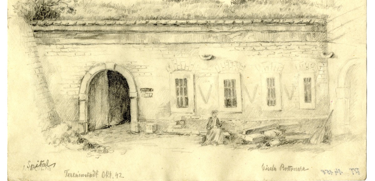 : Gisela Rottonara, Spital, Zeichnung, Oktober 1942, Inv. Nr.: PT 14158 © Památník Terezín