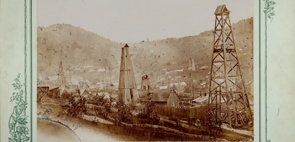 : Julius Dutkiewicz: Schodnica, Petroleumquellen, Schodnica, um 1880 © Photoinstitut Bonartes, GG_6029