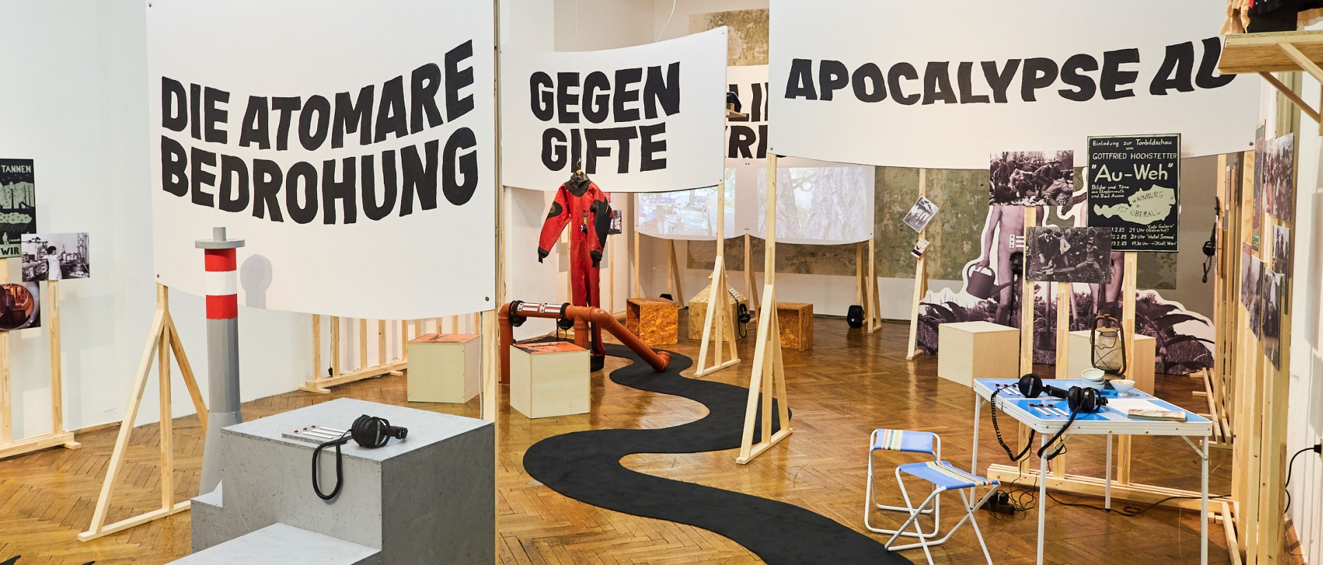 : Ausstellung „Von Zwentendorf zu CO₂. Kämpfe der Umweltbewegung in Österreich" im Volkskundemuseum Wien. Foto © Petra Rautenstrauch/Kollektiv Fischka, Volkskundemuseum Wien