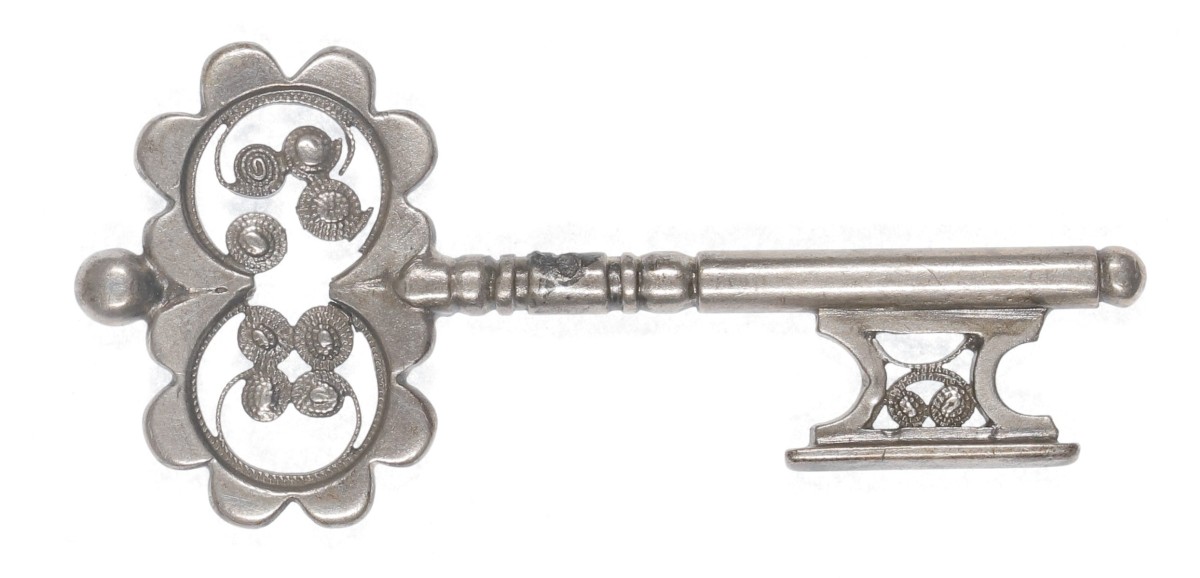 : ÖMV/1719 Steckschlüssel aus Silber, 19. Jh., beschädigt am Gesenk. Volkskundemuseum Wien