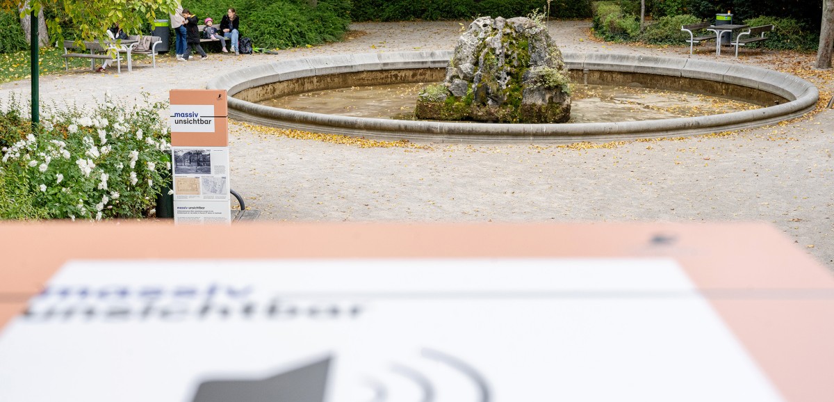 : "massiv unsichtbar" - Forschungs- und Erinnerungsprojekt zum Luftschutzbunker Schönbornpark. Foto: Kollektiv Fischka / Kramar