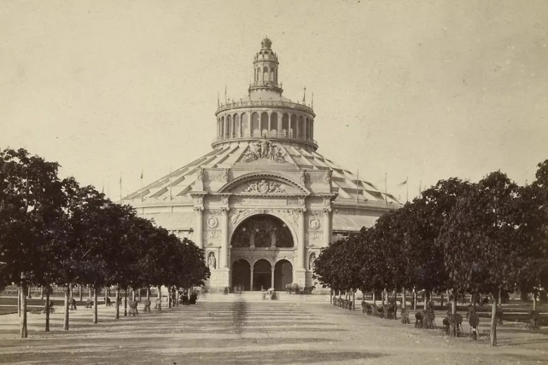 Weltausstellung 1873: Die Rotunde mit dem Südportal. – © Wien Museum